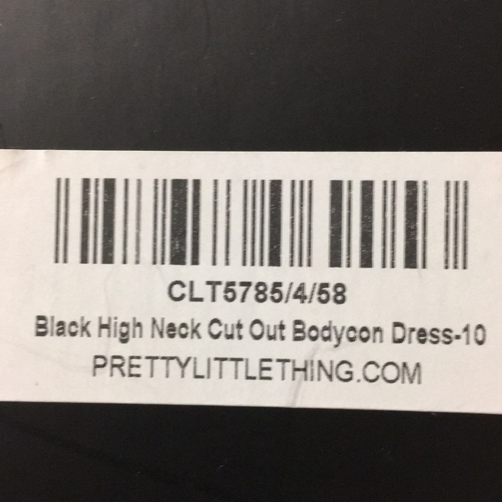 Black High Neck cut out Bodycon dress - Picture 3 of 3